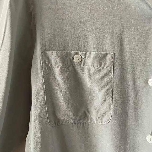 Vintage Ann Wayburn Long Sleeve Side Slit Casual Button Down Shirt Gray Small - Picture 5 of 8